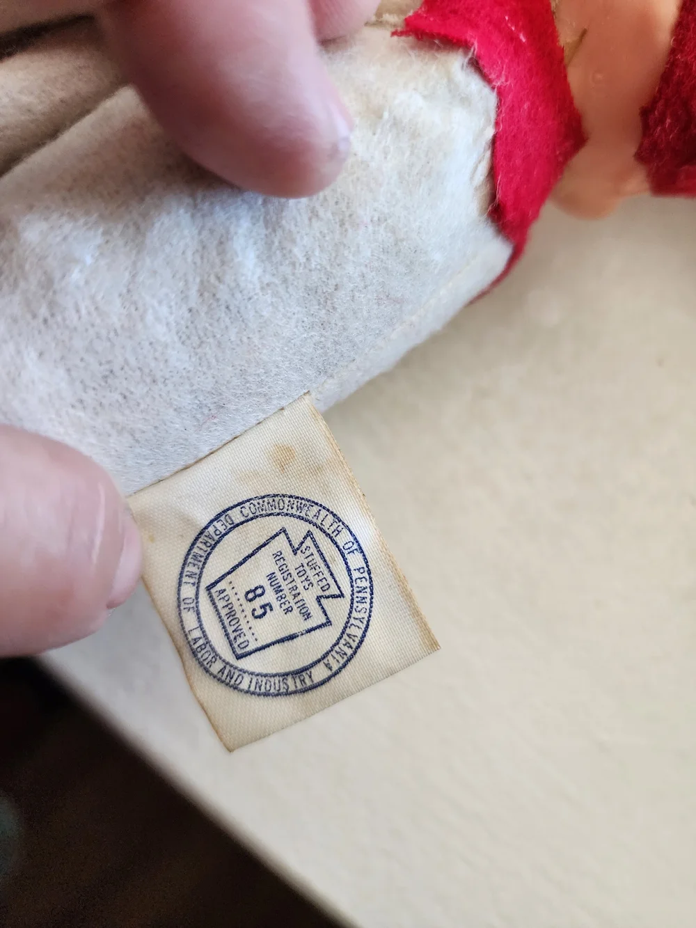 Vintage Red and White Santa Head Ornament